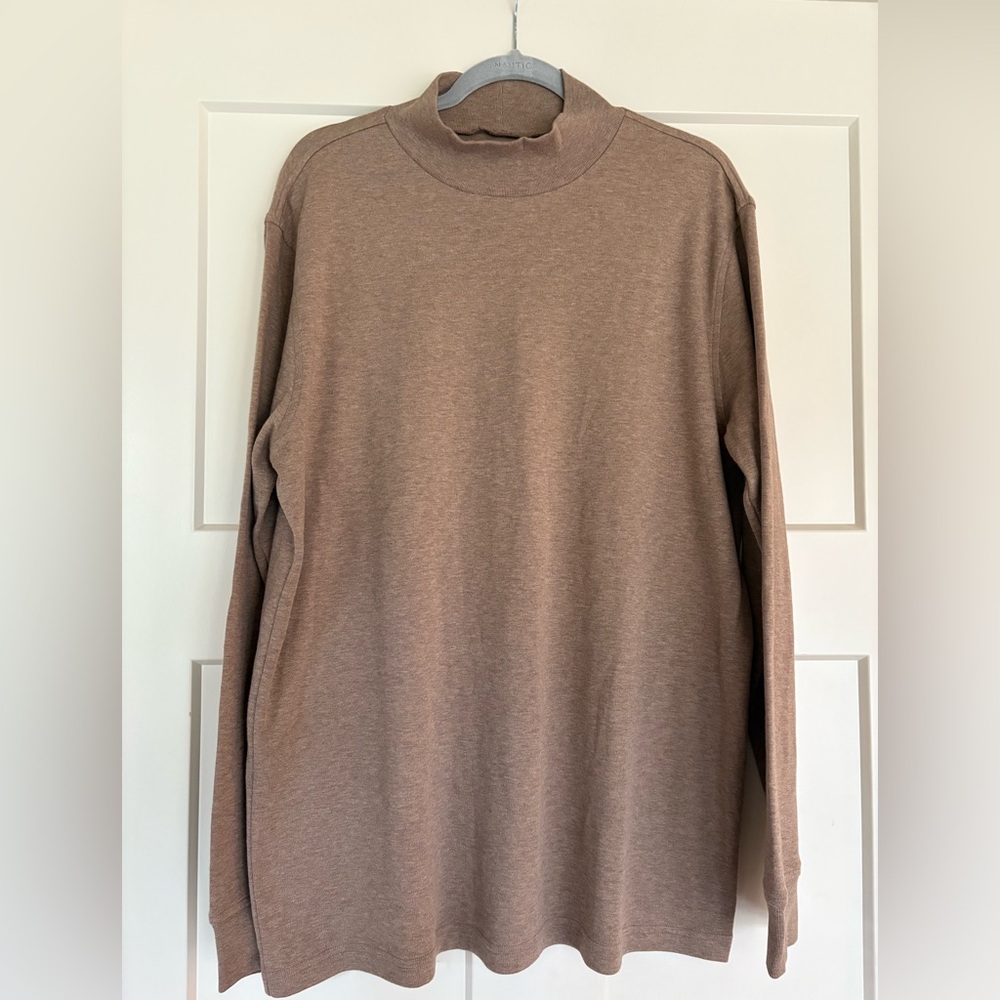 Lands' End Taupe Mock Turtleneck NWOT - great for winter wear!